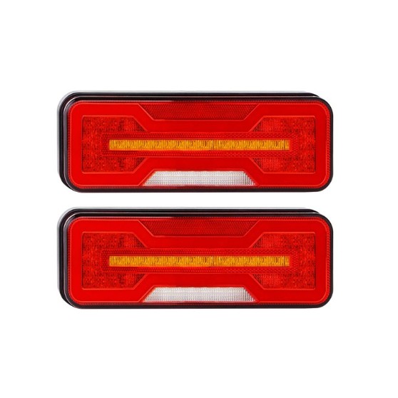 LED Autolamps, Twin-Pack Multifunction Rear Lamp, Left & Right Hand Side, 284RAWFMR & 284RAWFML, 12/24V